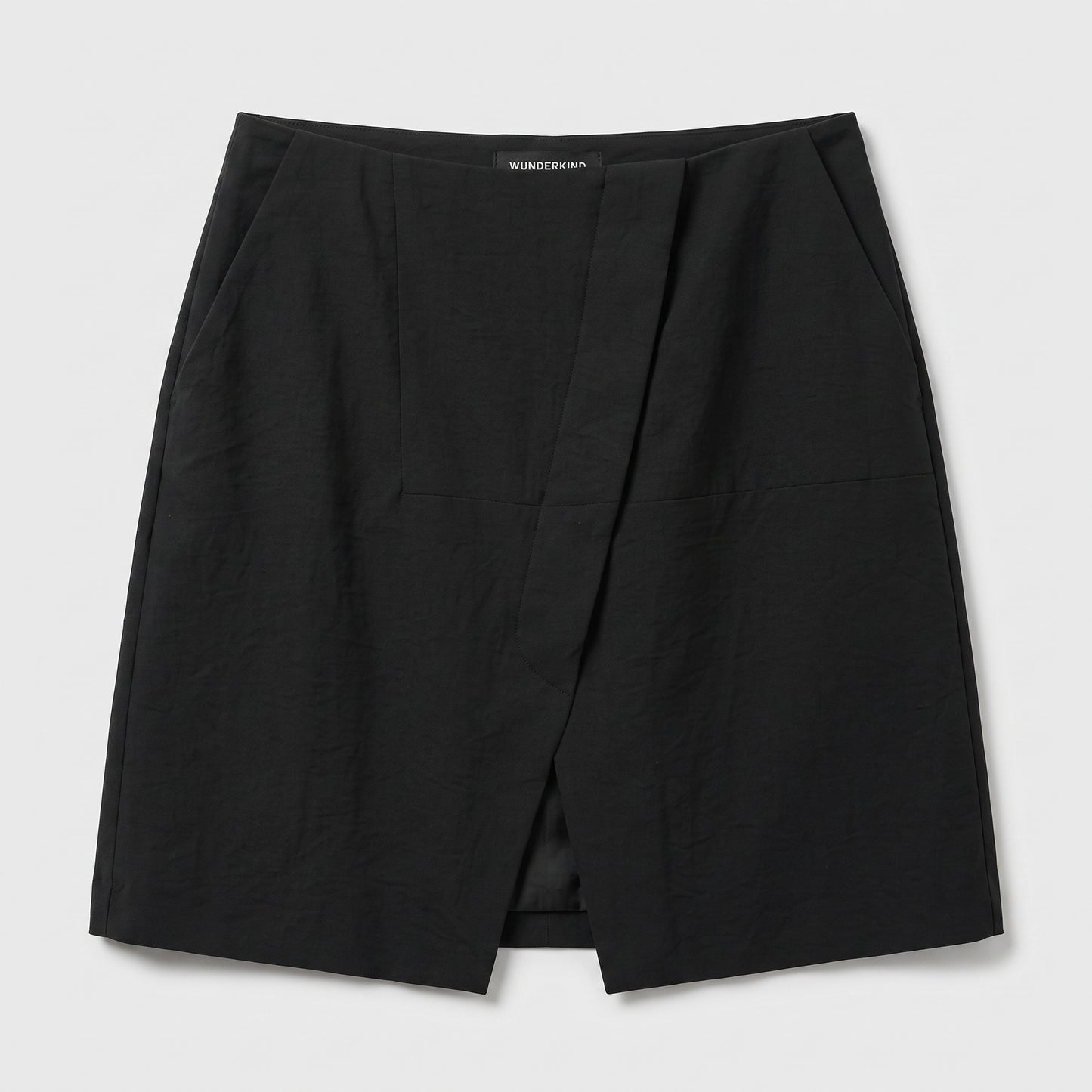 Minimalist Black Asymmetric Skirt