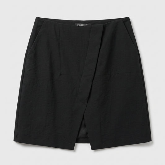 Minimalist Black Asymmetric Skirt