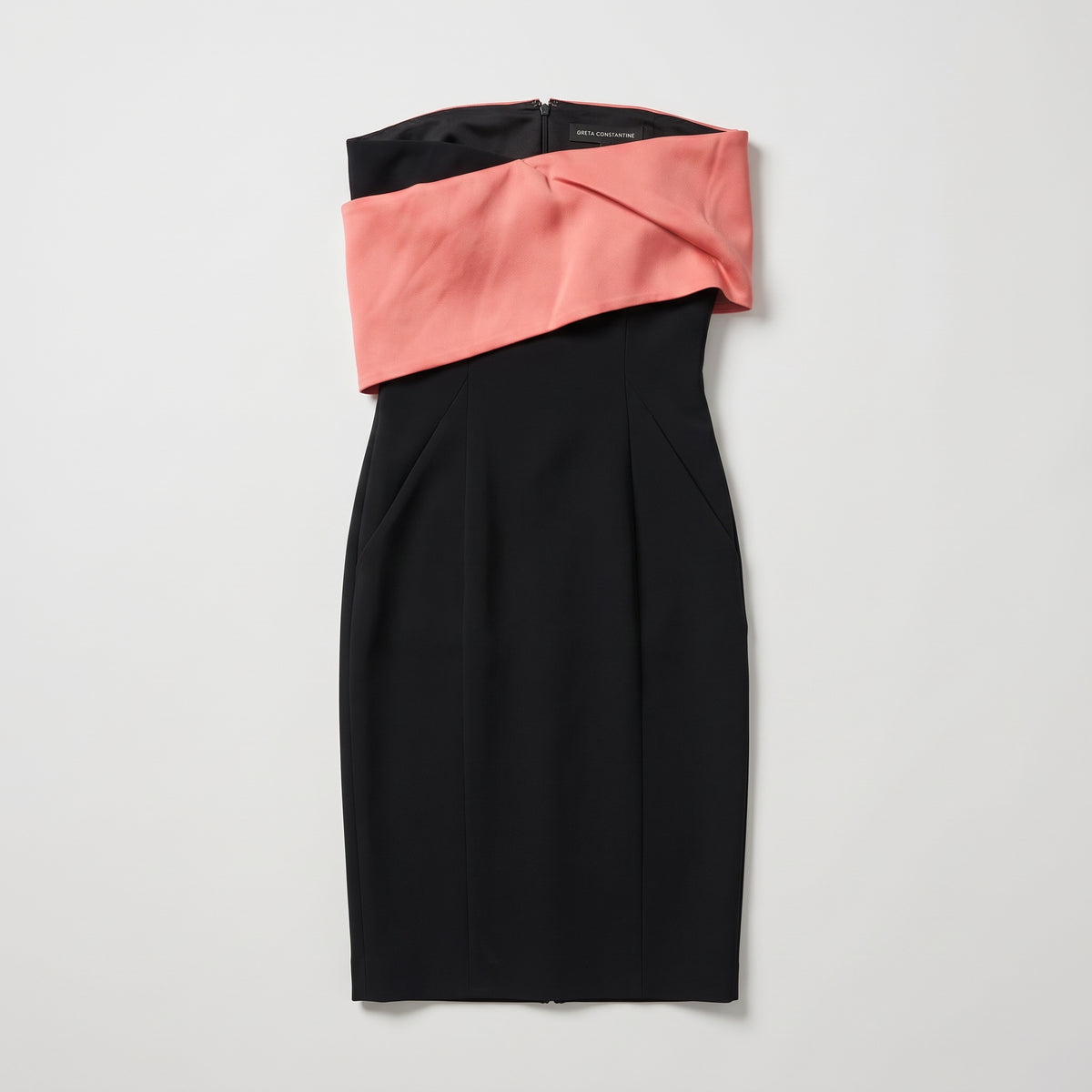 Two-Tone Strapless Cocktail Dress
