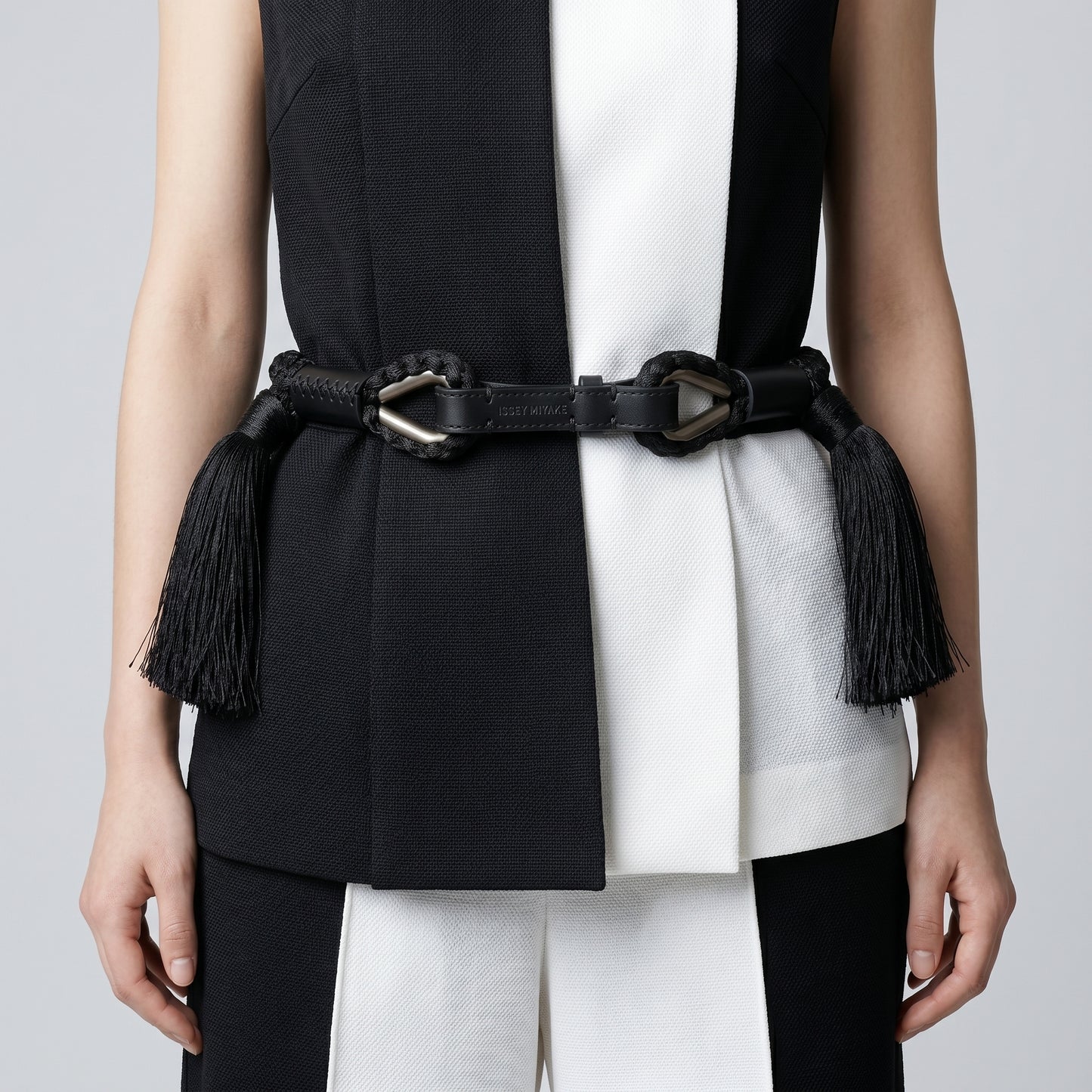 Braided Cord Tassel Belt