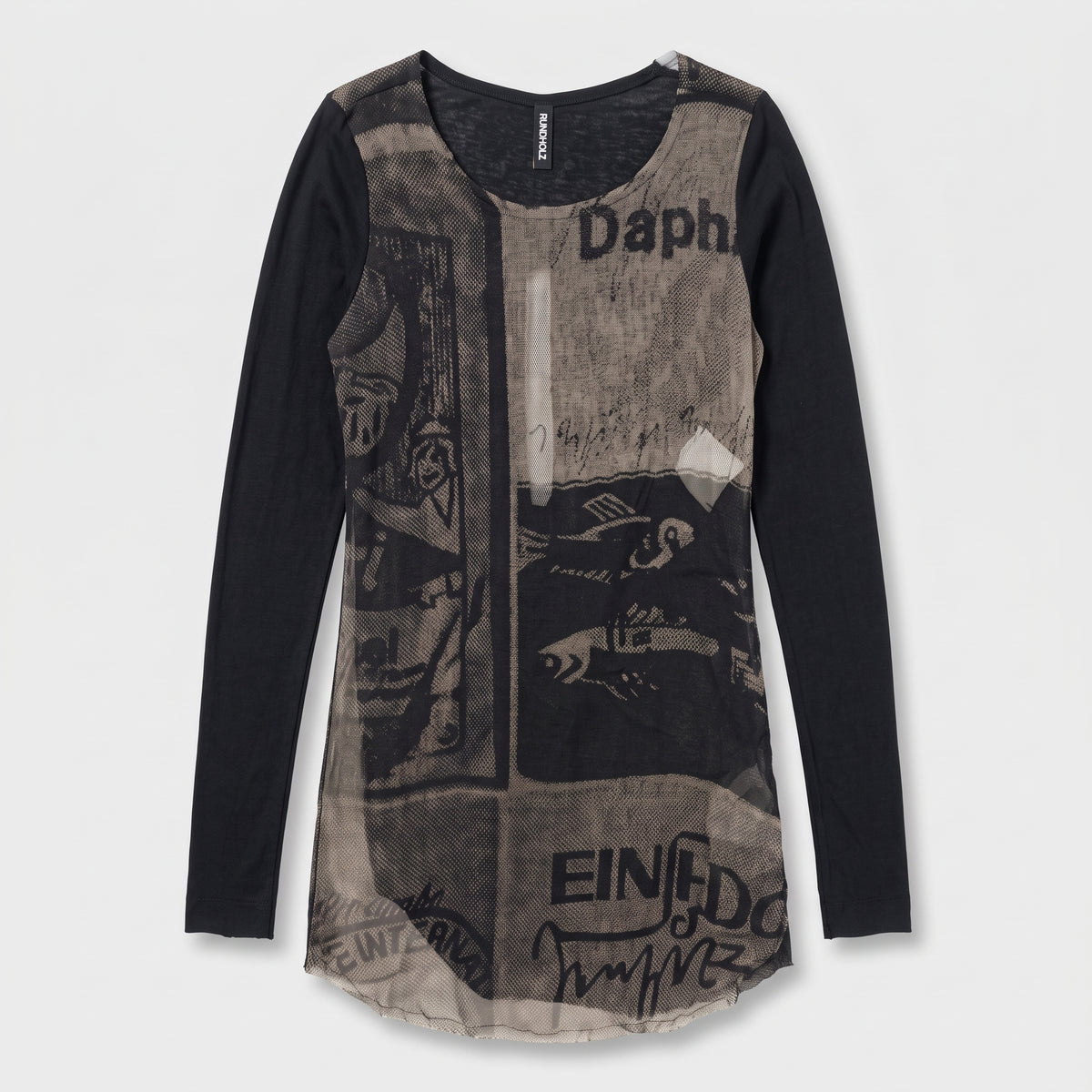 Graphic Print Long Sleeve Top