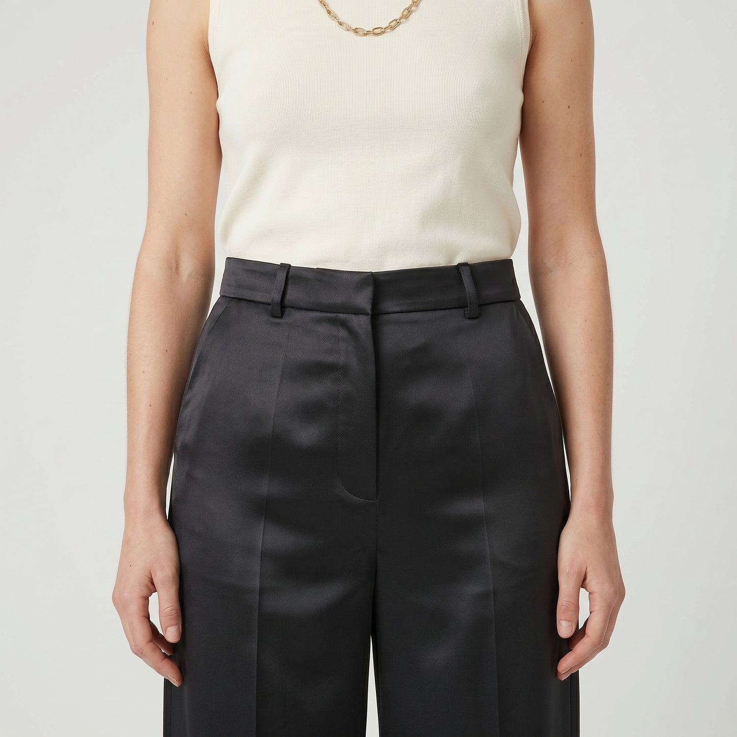 Lanai Satin Wide-Leg Trousers
