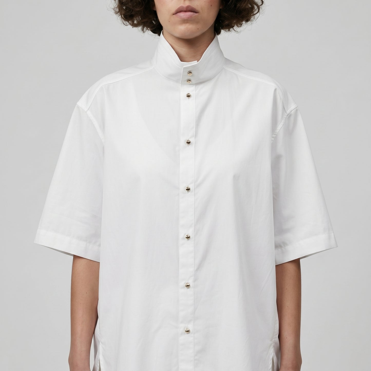 Minimalist Mandarin Collar Shirt