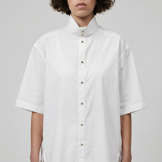 Minimalist Mandarin Collar Shirt