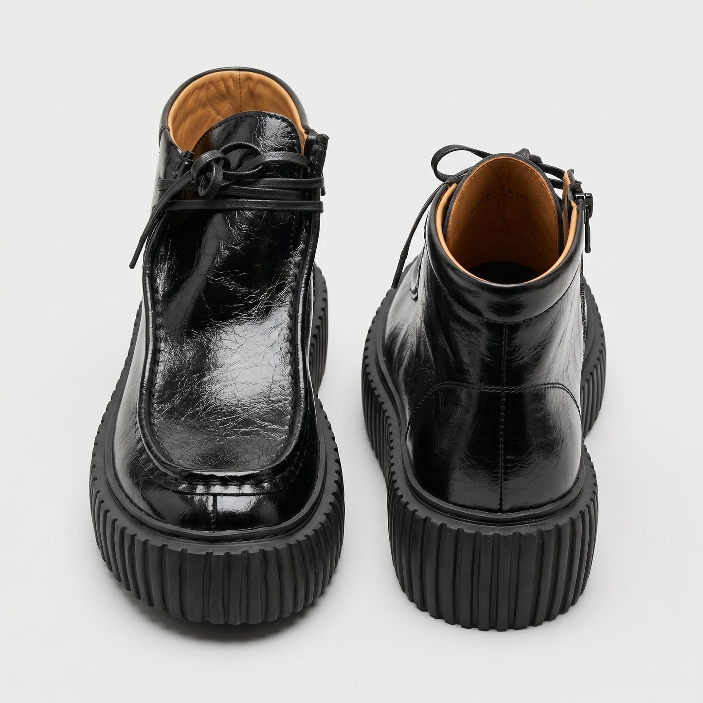 Chunky Leather Platform Boots