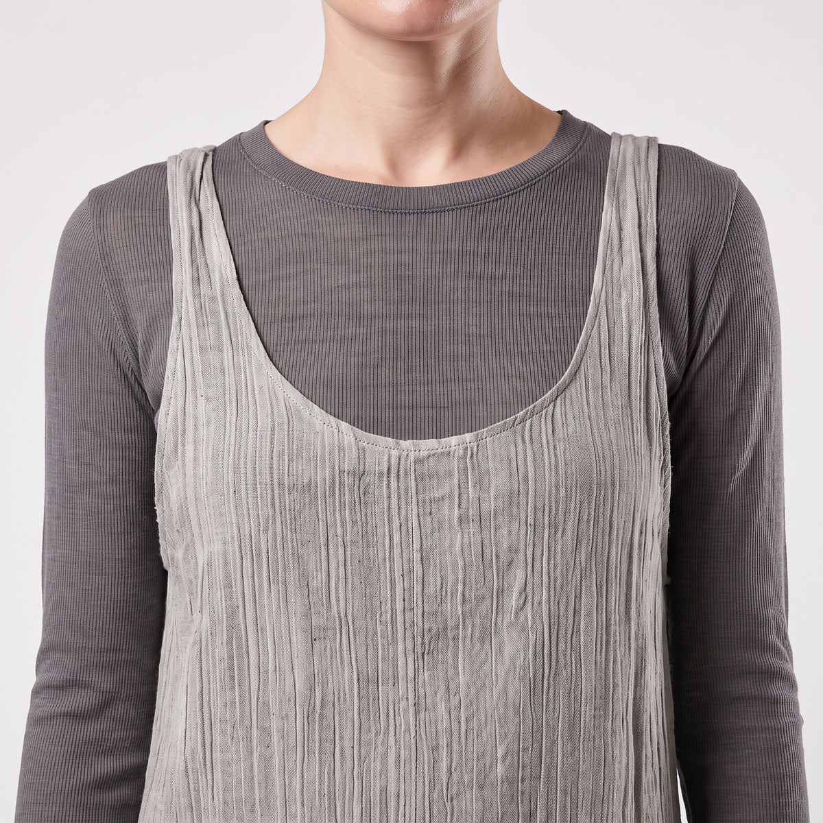 Textured Linen Sleeveless Tank Top