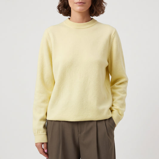 Pastel Yellow Crewneck Knit