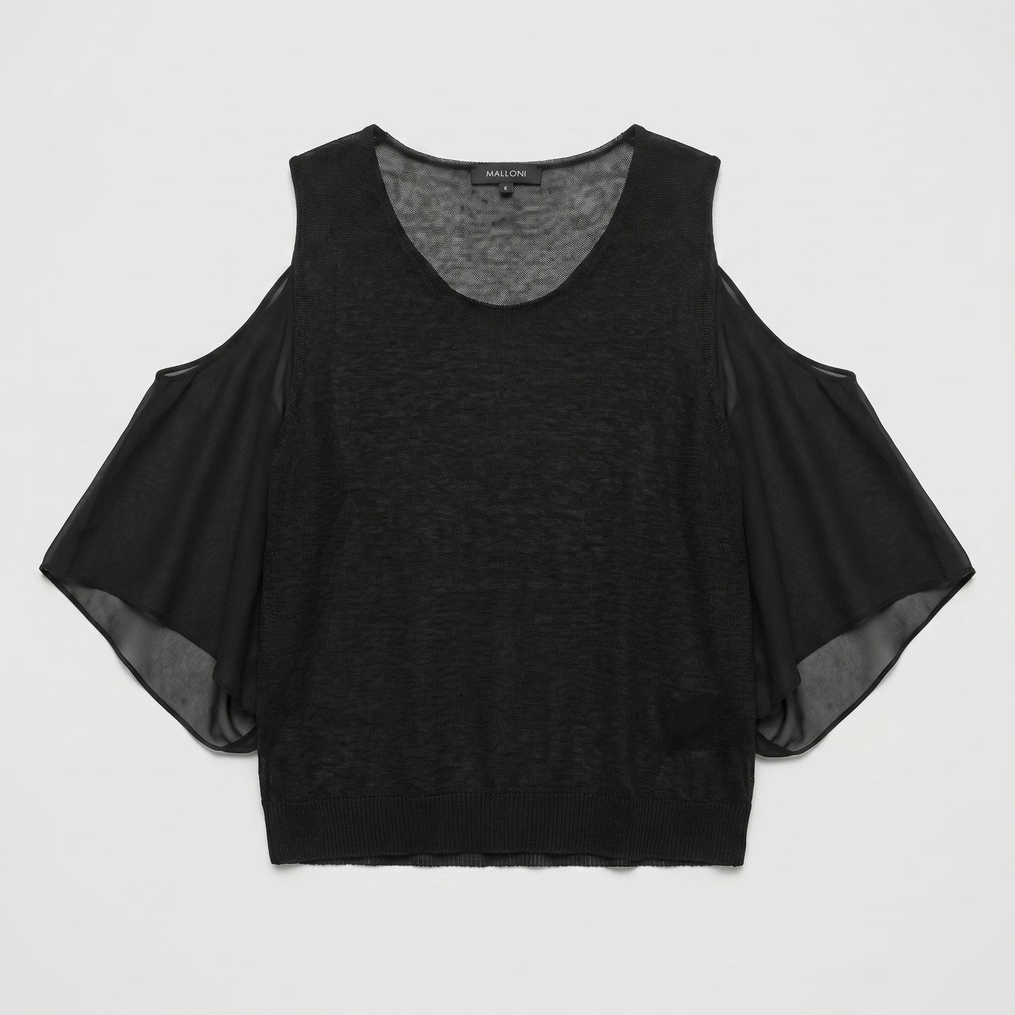 Cold-Shoulder Sheer Sleeve Top