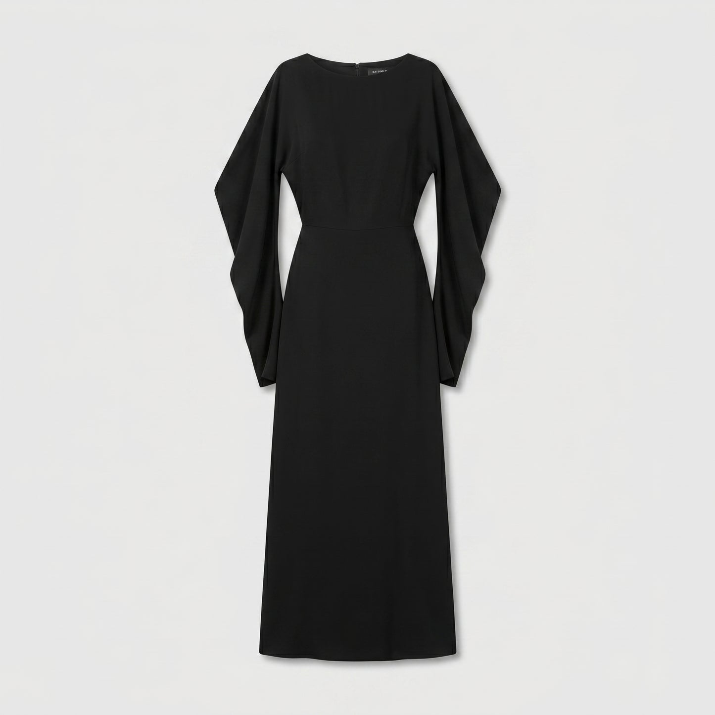 Elegant Cape Sleeve Maxi Dress