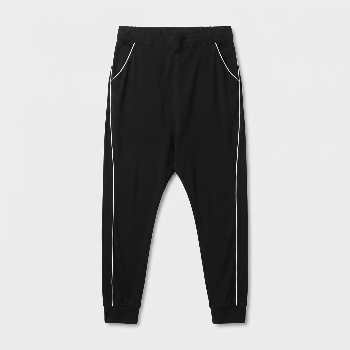 Contrast Trim Black Joggers
