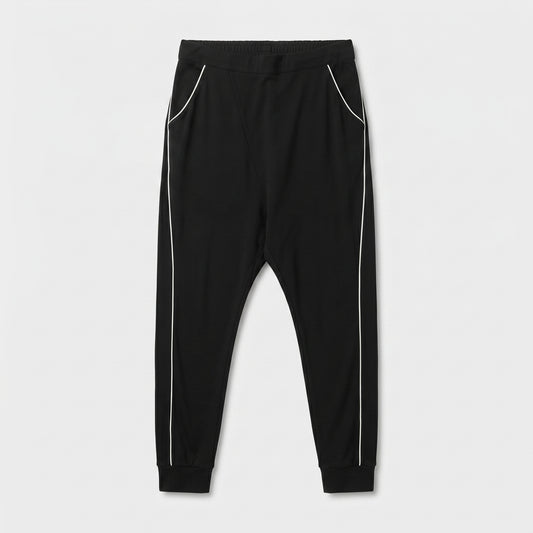Contrast Trim Black Joggers