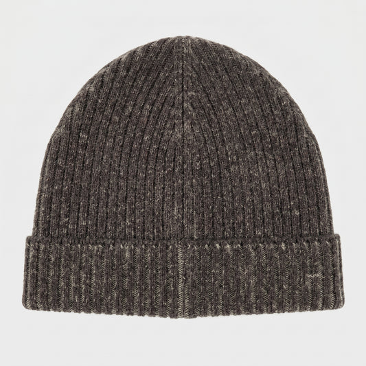 Ribbed Knit Wool Beanie