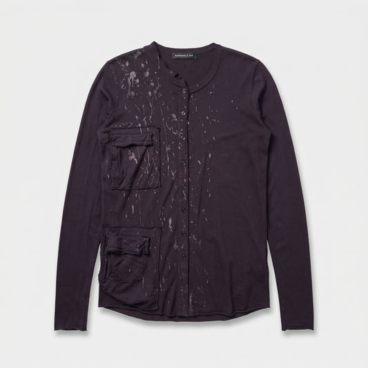 Paint Splatter Utility Cardigan