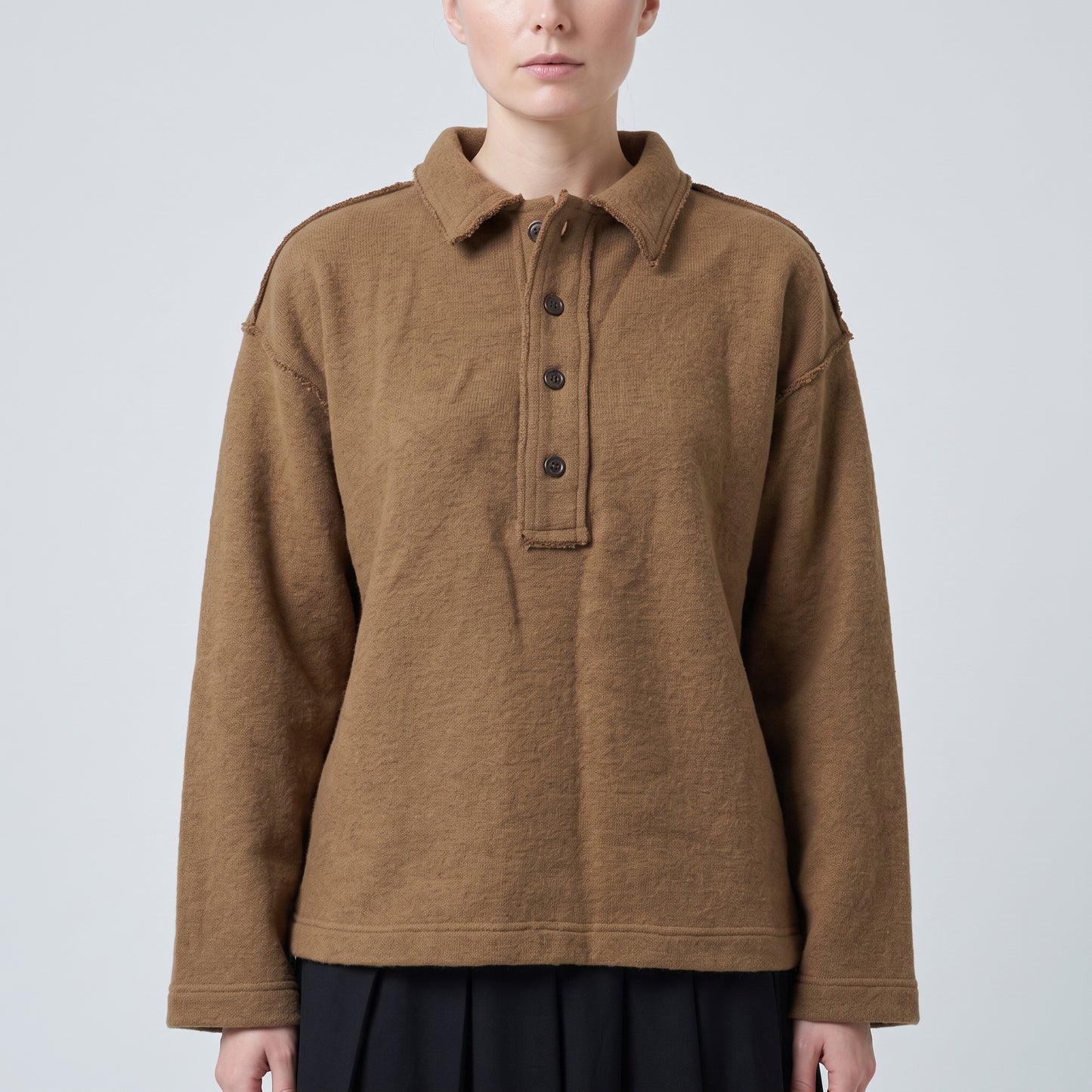 Textured Knit Polo Shirt