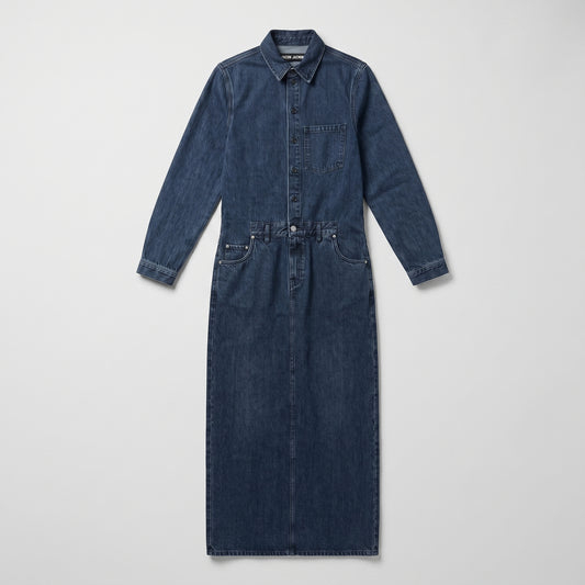 Maxi Denim Shirt Dress