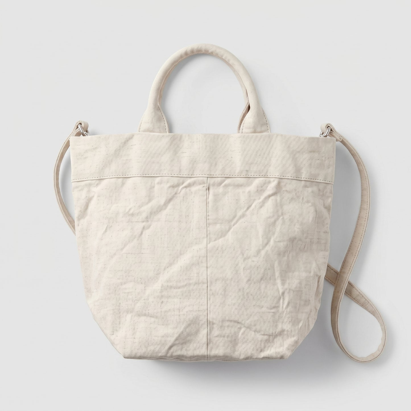 Crinkled Linen Tote Bag
