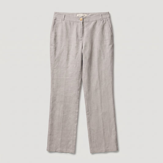 Tailored Linen Straight Leg Trousers