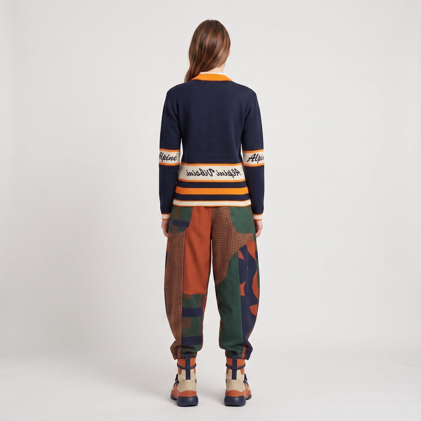 Graphic Quarter-Zip Knit Pullover