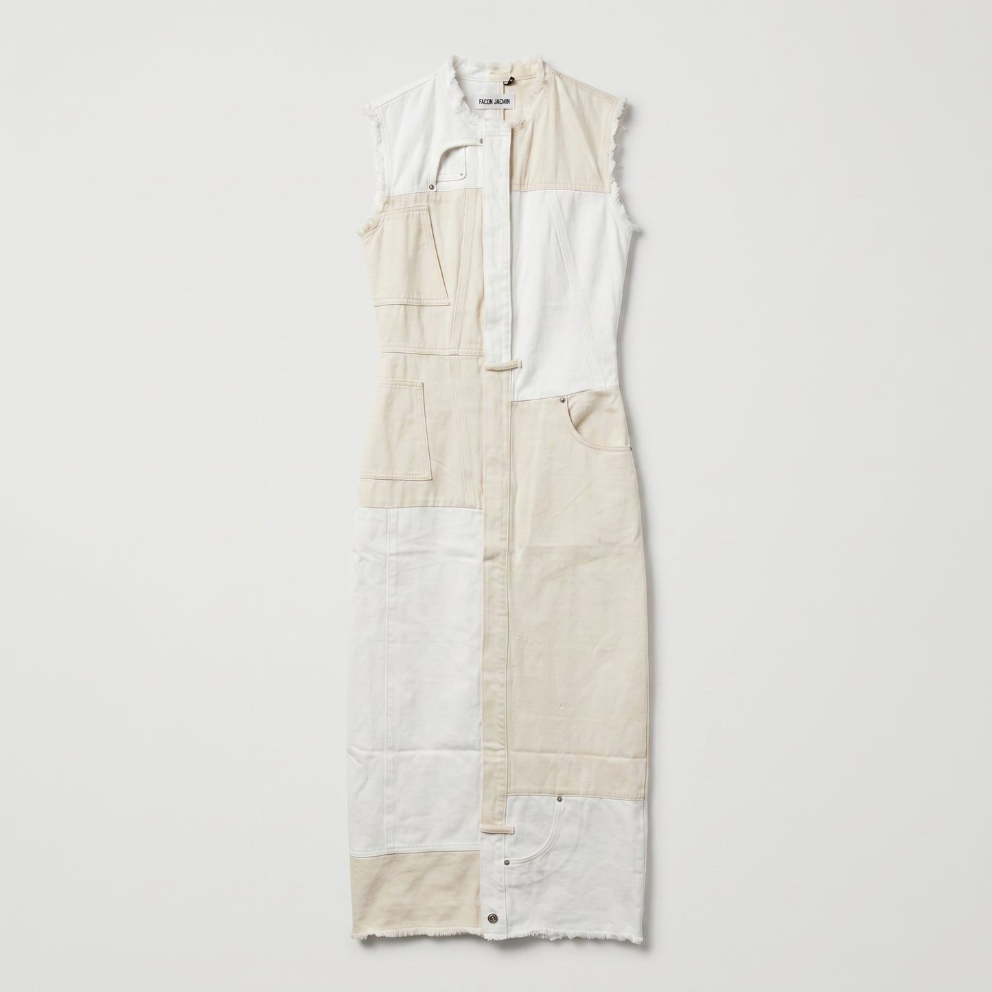 Patchwork Denim Midi Dress