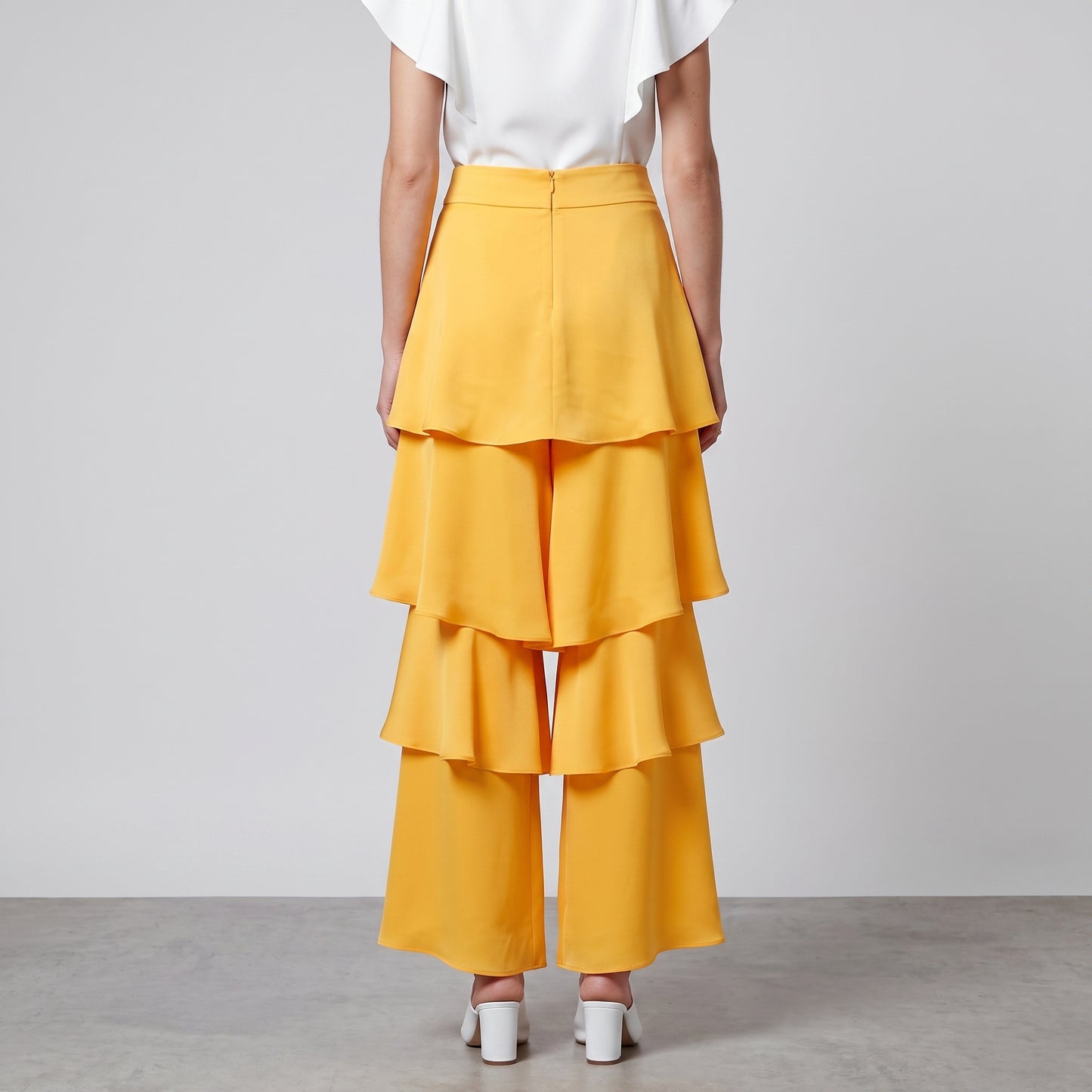 Tiered Ruffled Statement Trousers