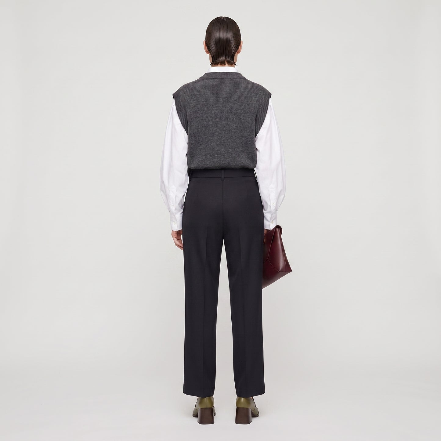 Tailored Black Slim Trousers