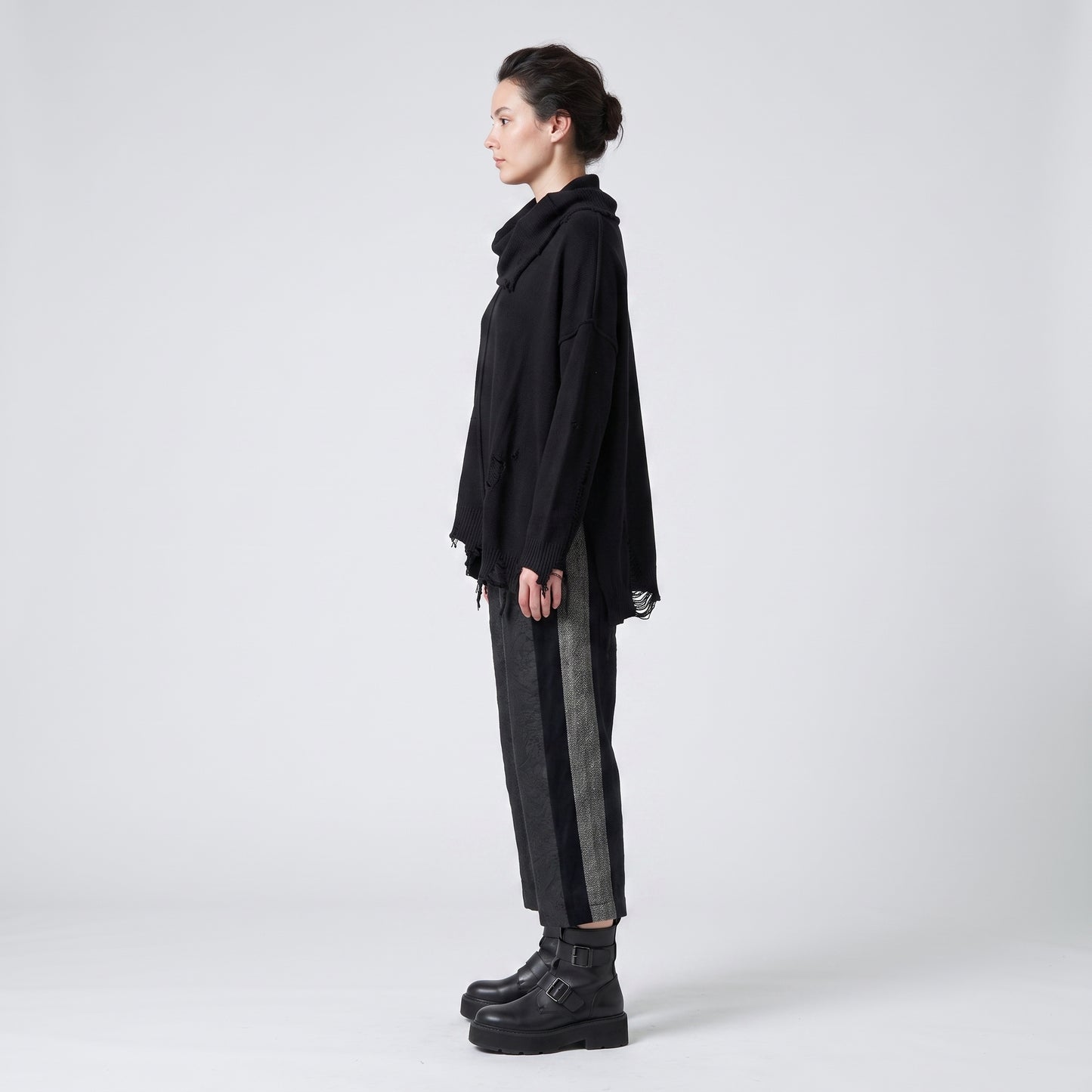 Embossed Floral Tailored Trousers