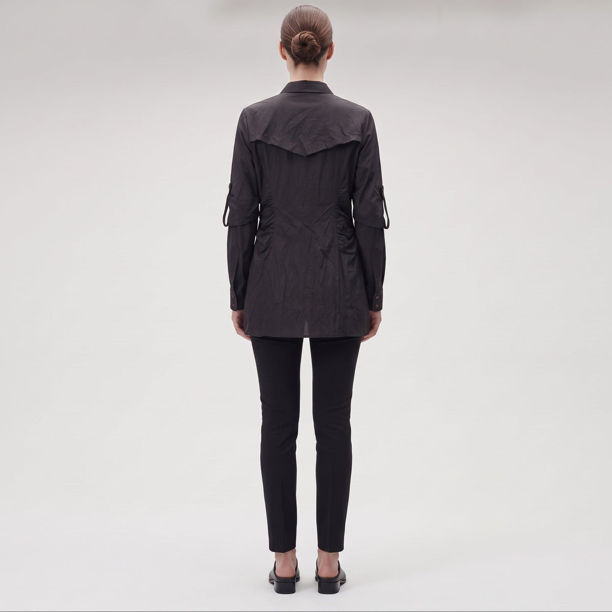 Ruched Button Down Shirt