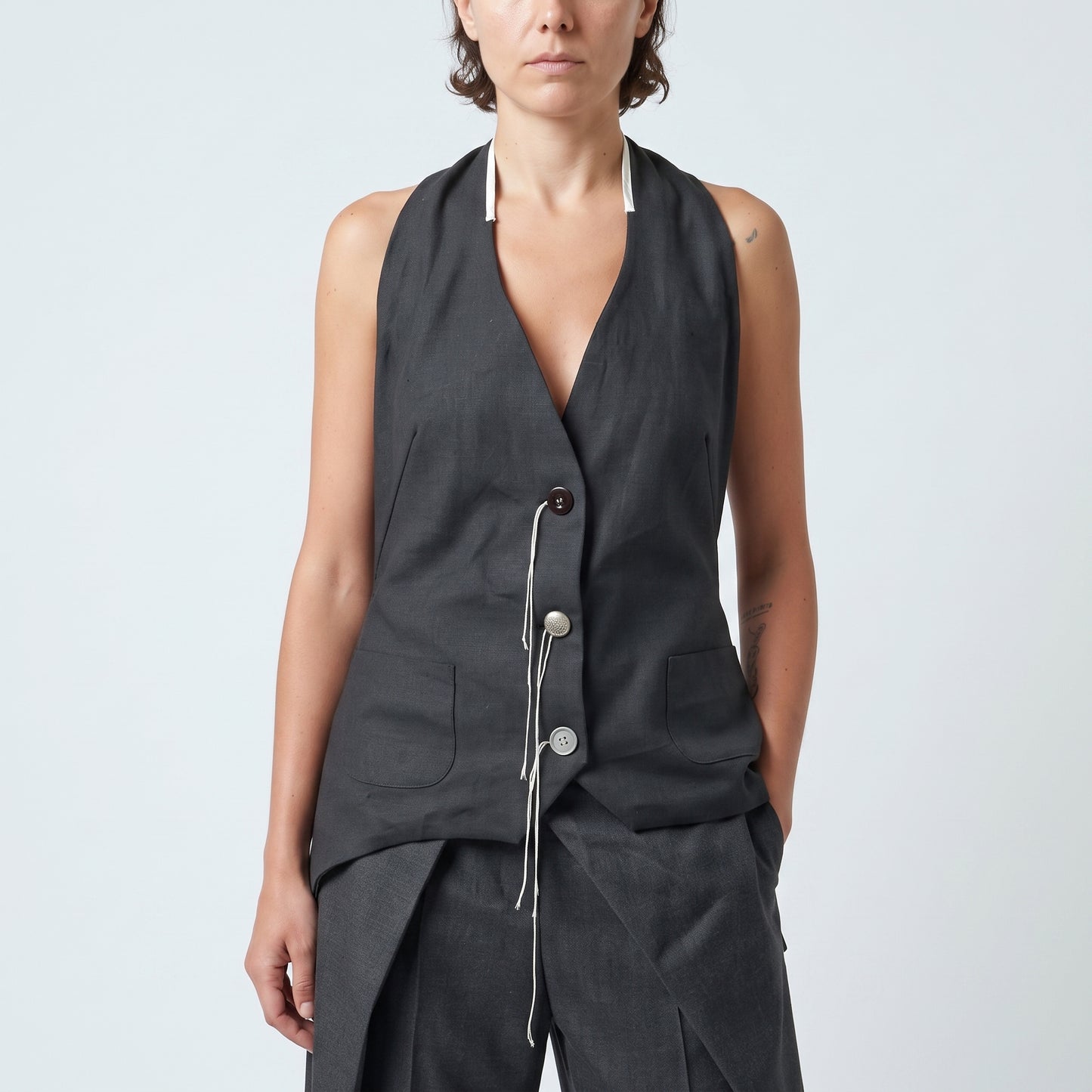 Tailored Halter Neck Vest