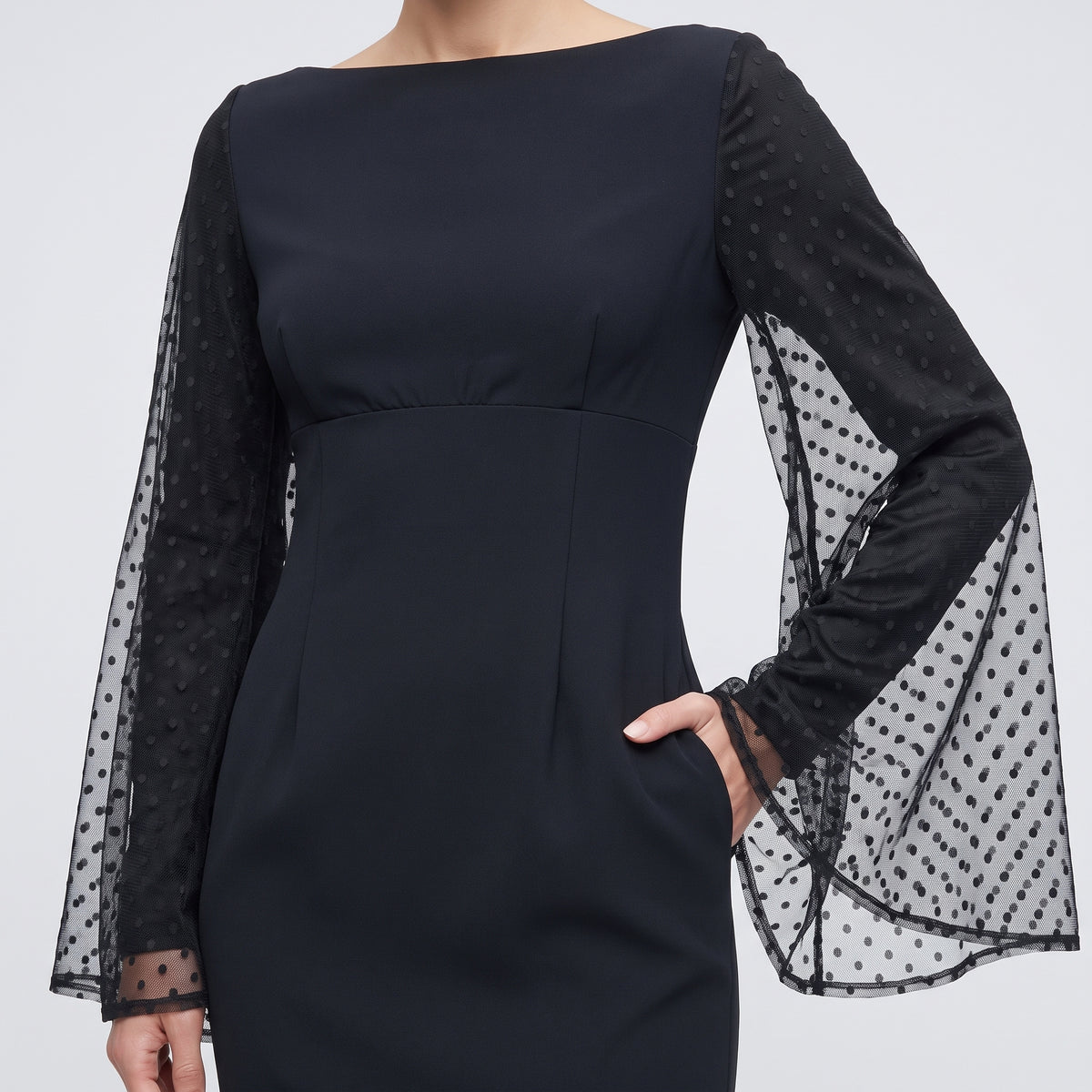 Polka Dot Sleeve Mini Dress