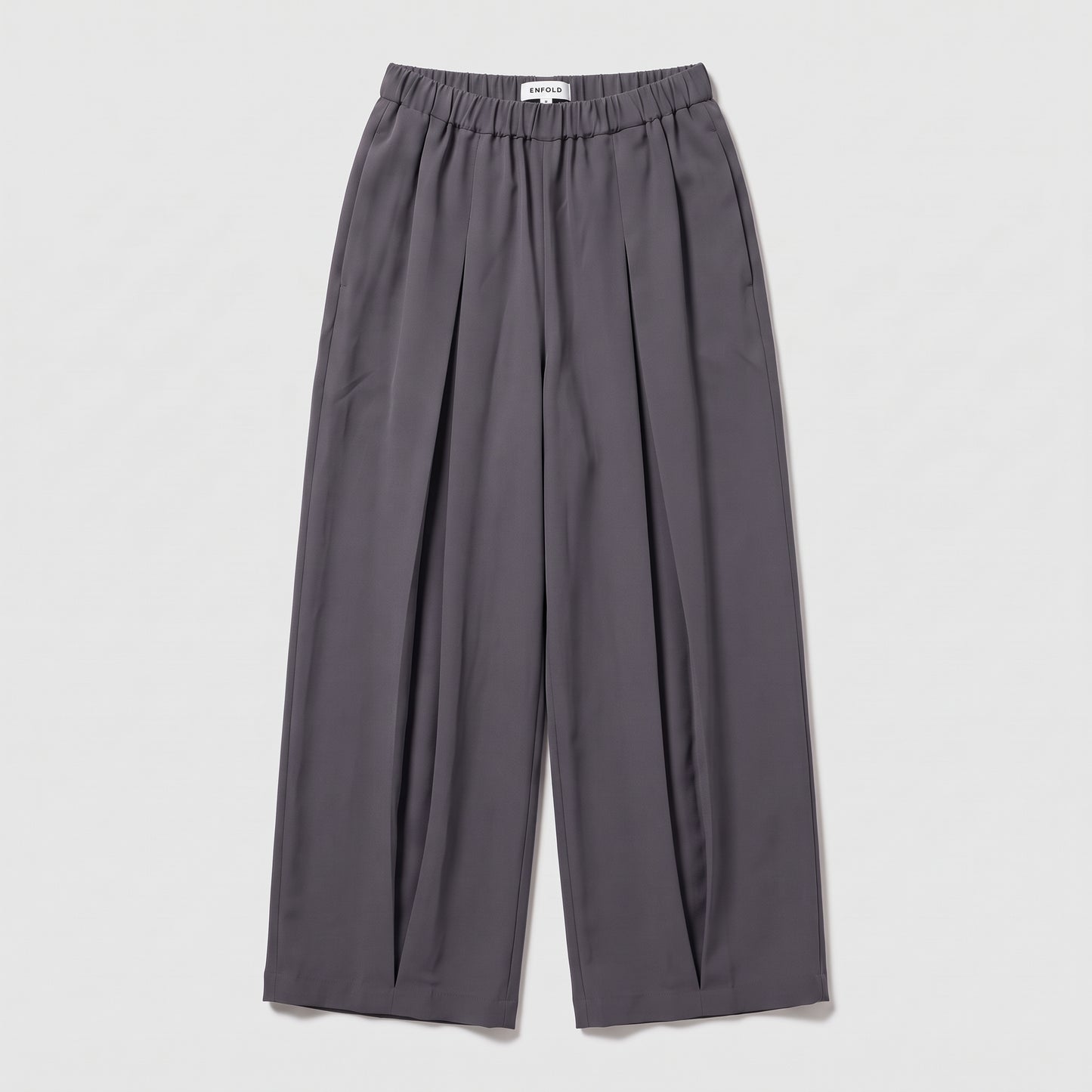 Pleated Wide Leg Charcoal Trousers