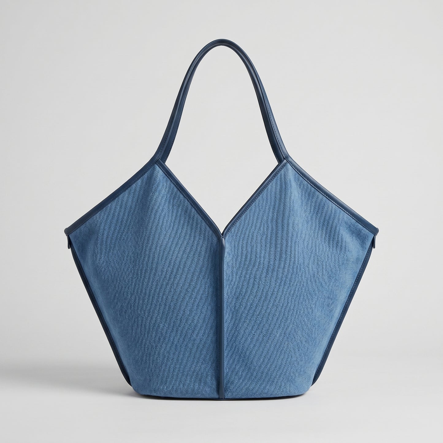 Soft Denim V-Shape Tote