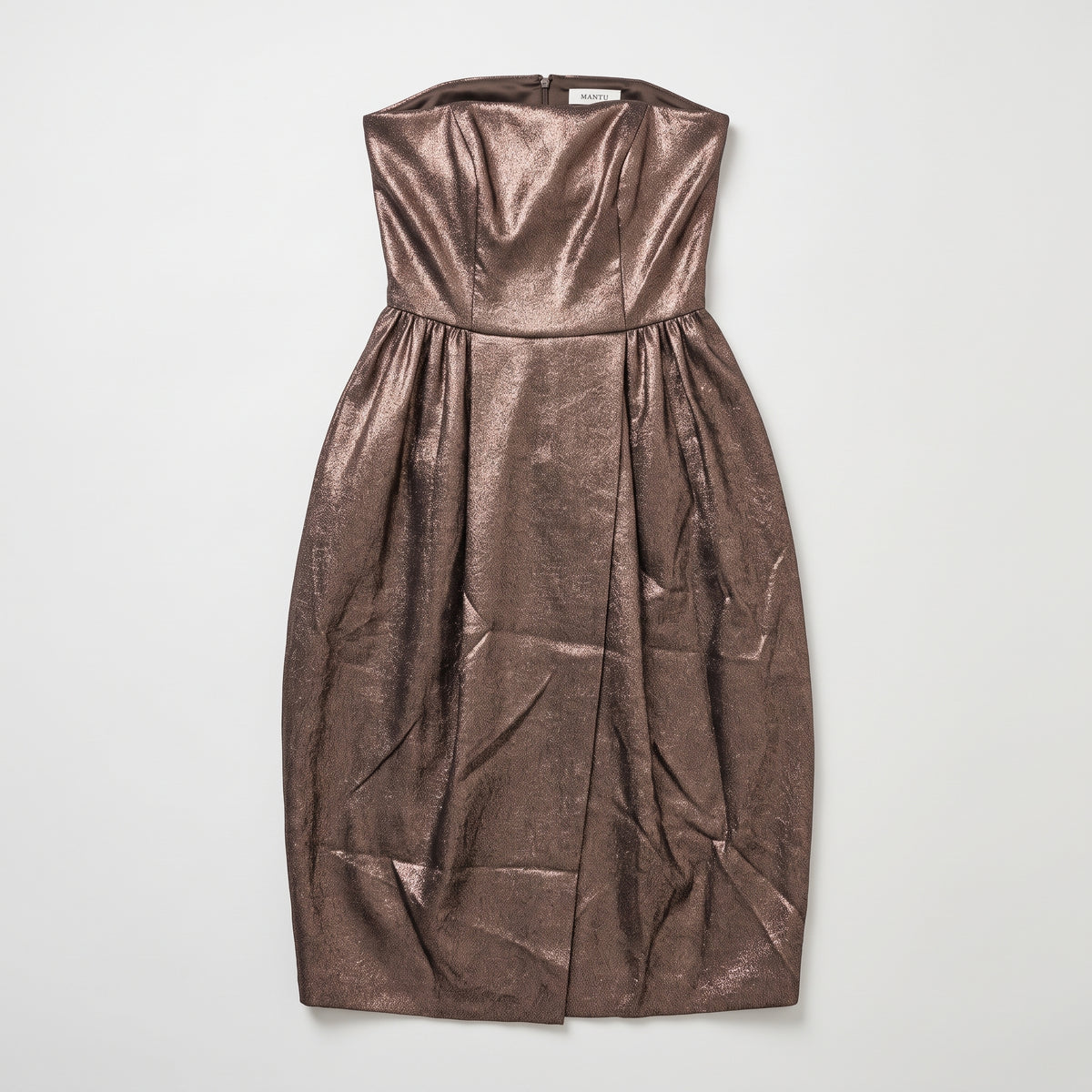 Metallic Strapless Cocktail Dress
