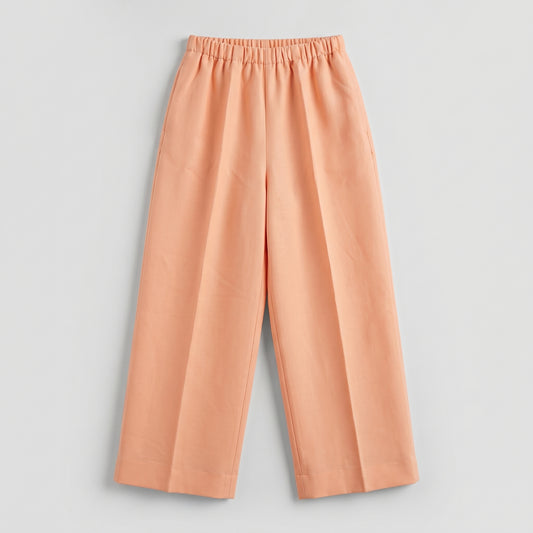 Elastic Waist Wide Leg Trousers