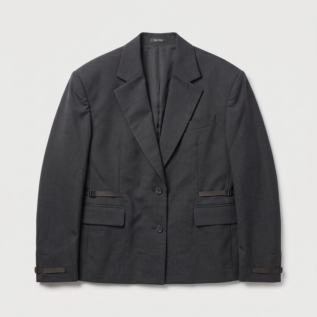 Tailored Charcoal Utility Blazer
