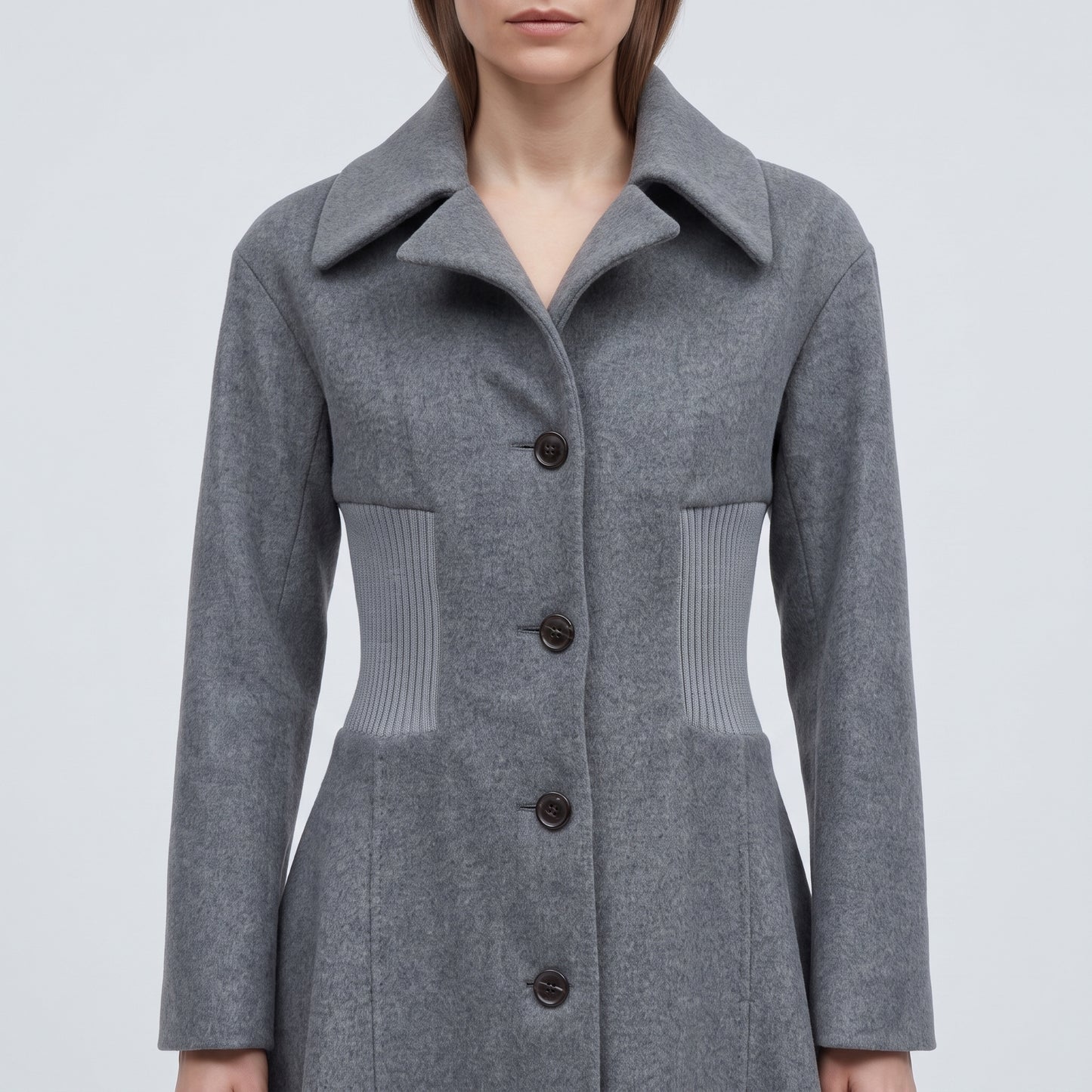 Structured Wool Blend Coat