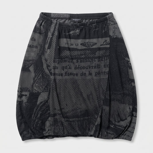 Abstract Print Bubble Hem Skirt