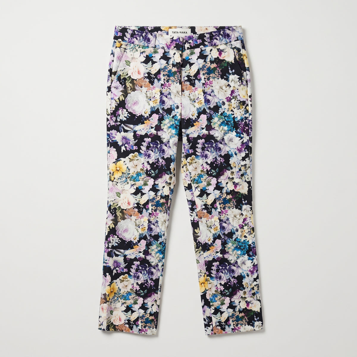 Floral Print Tailored Trousers