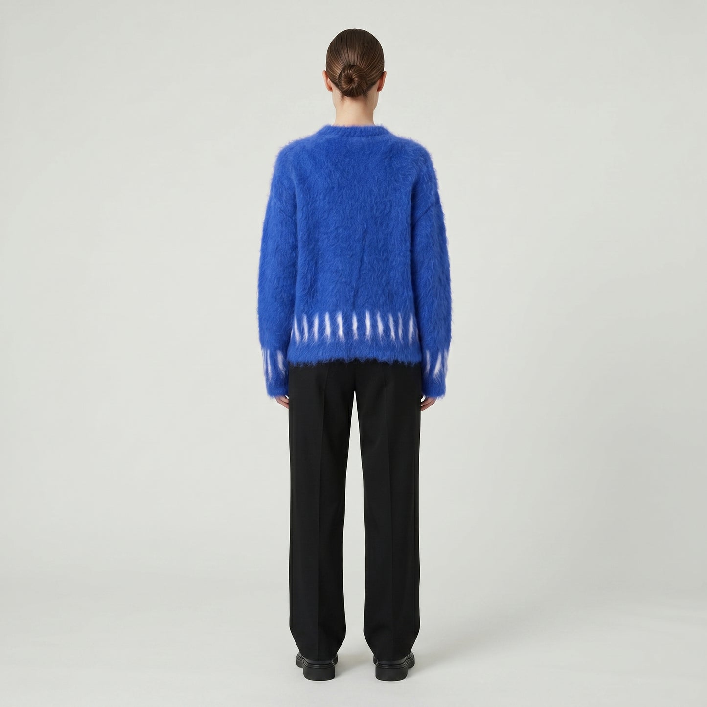 Fuzzy Mohair Crewneck Sweater