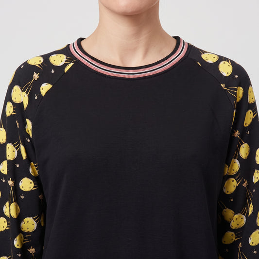 Graphic Print Long Sleeve Dress