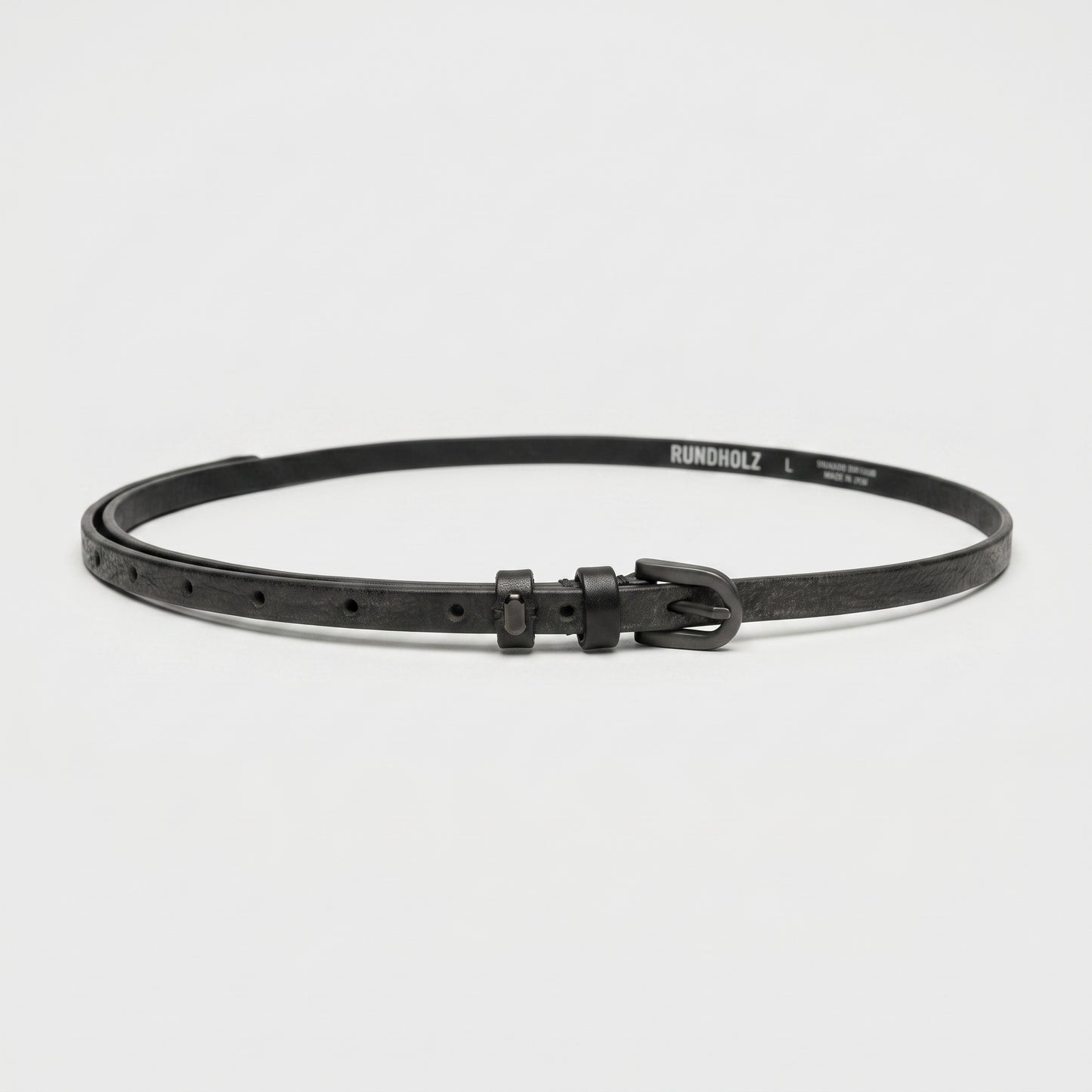 Slim Distressed Leather Belt