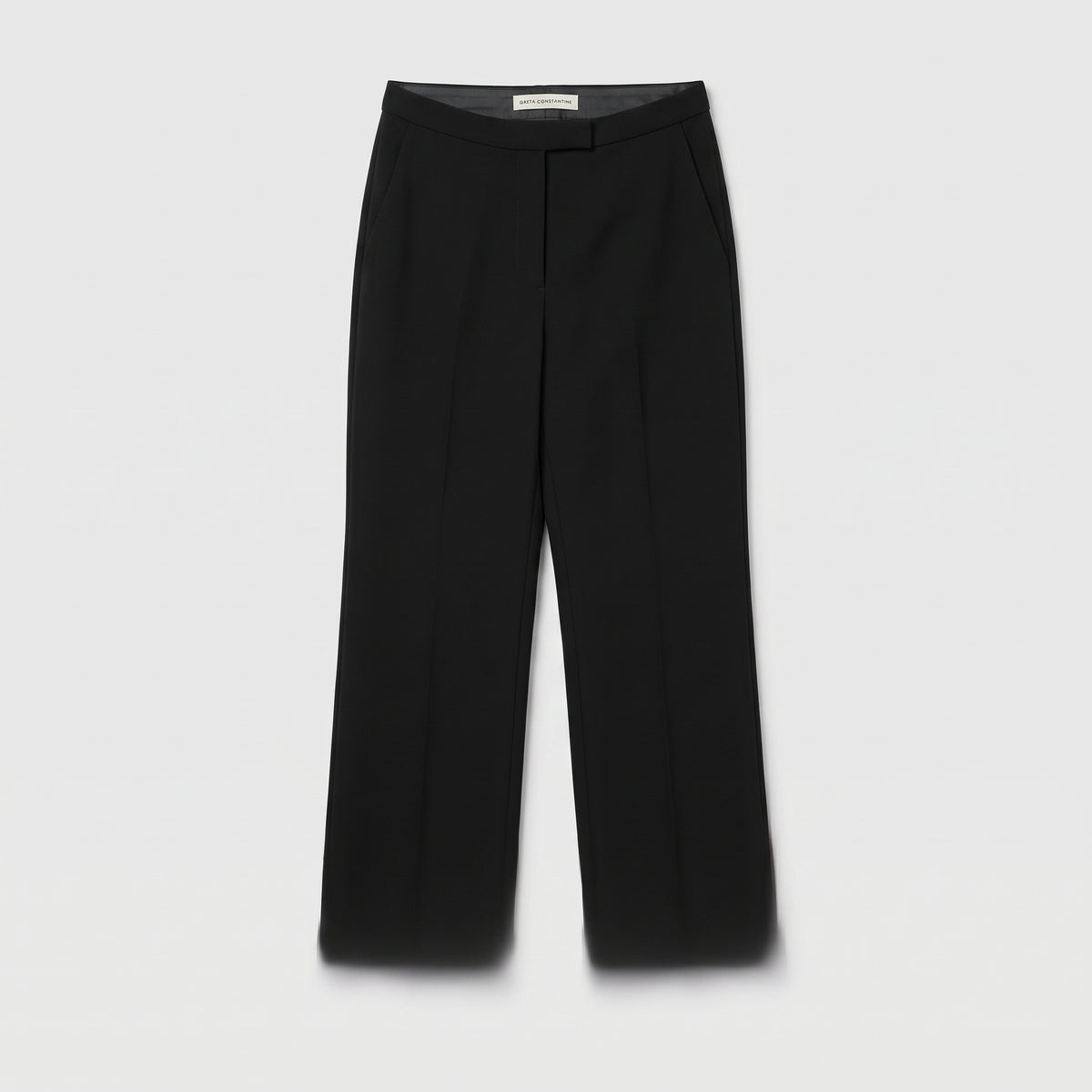 Tailored Black Straight Trousers