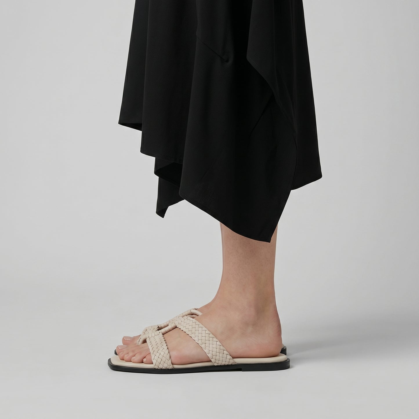 Woven Leather Thong Sandals
