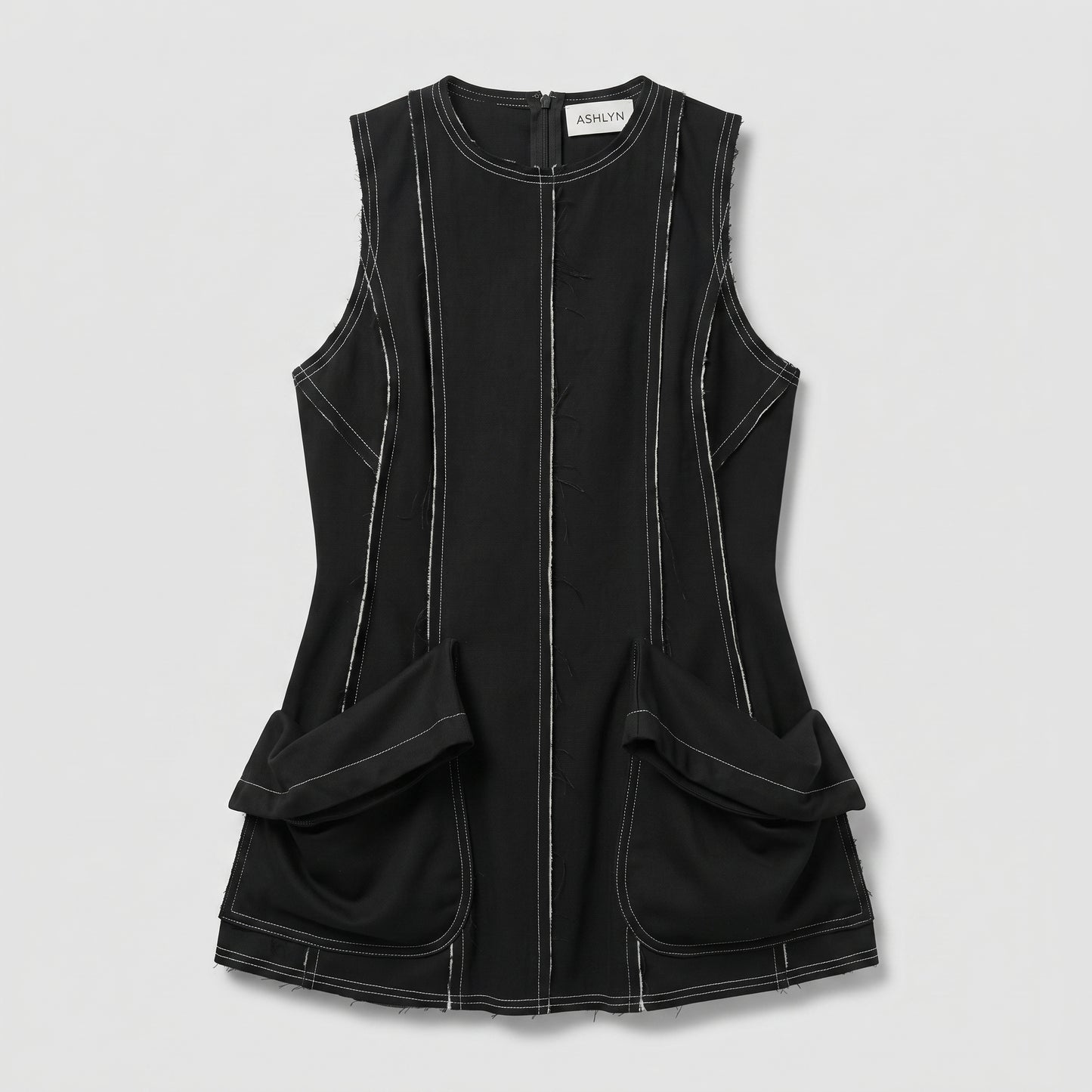 Structured Contrast Stitch Utility Vest