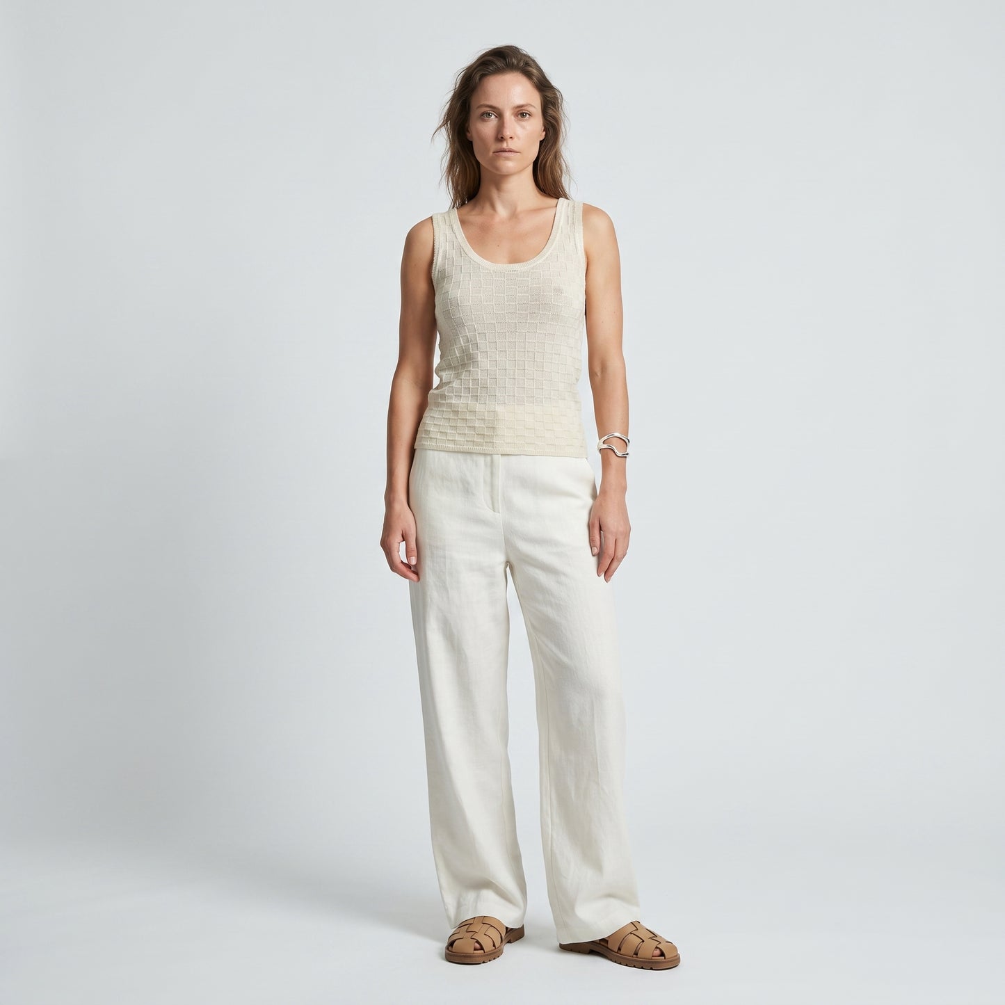 Textured Knit Sleeveless Top