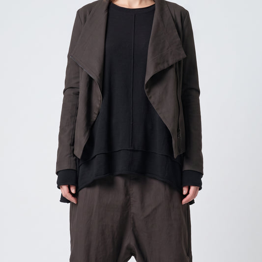 Ruched Black Relaxed Trousers