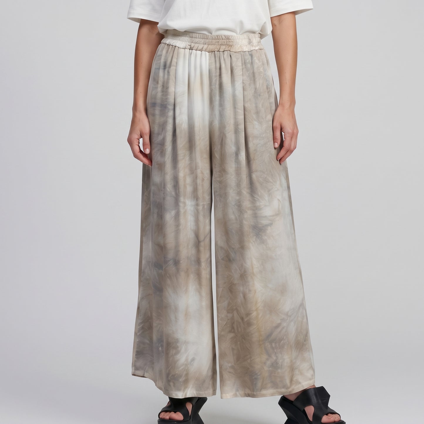 Abstract Tie-Dye Wide-Leg Trousers