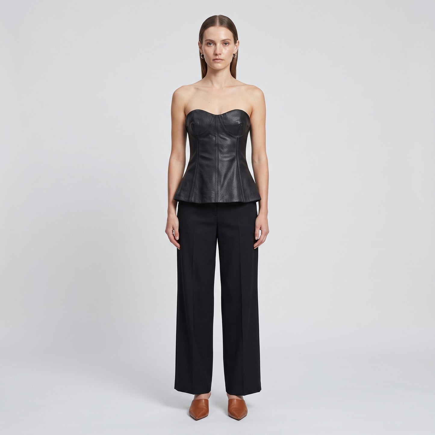 Structured Leather Corset Top
