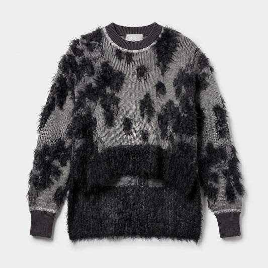 Textured Shaggy Knit Sweater