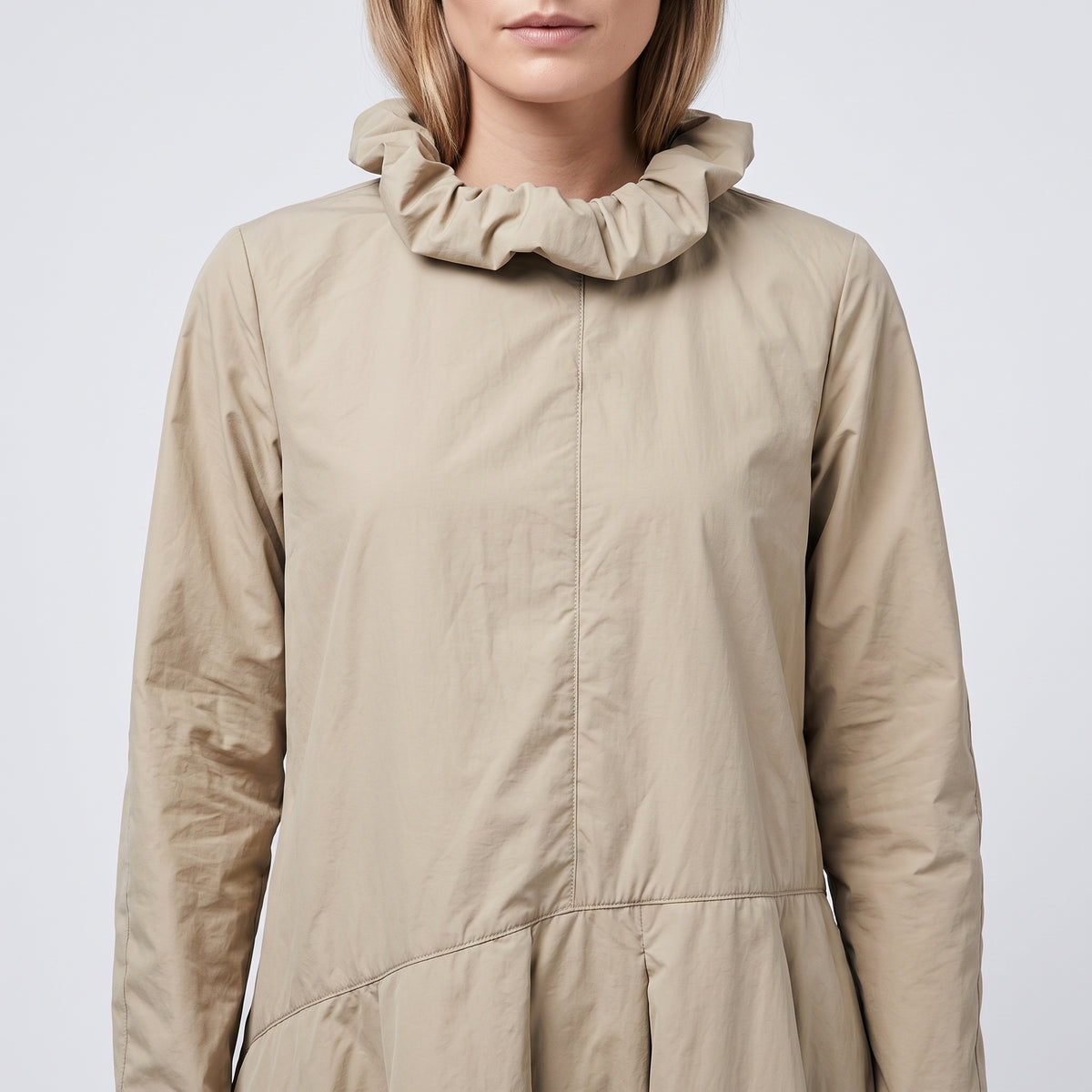 Minimalist High-Neck Padded Coat