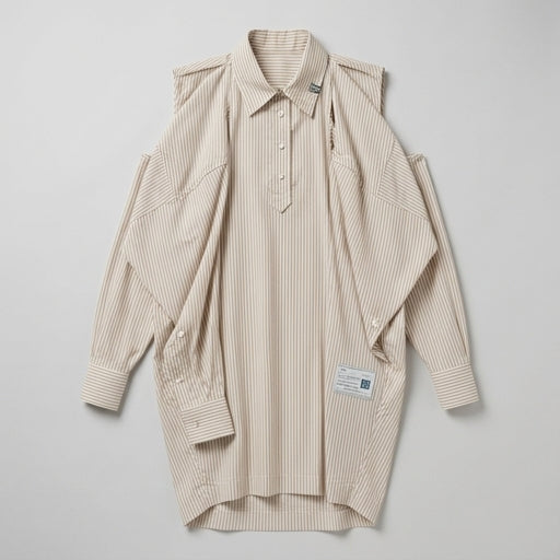 Deconstructed Striped Cotton Shirt